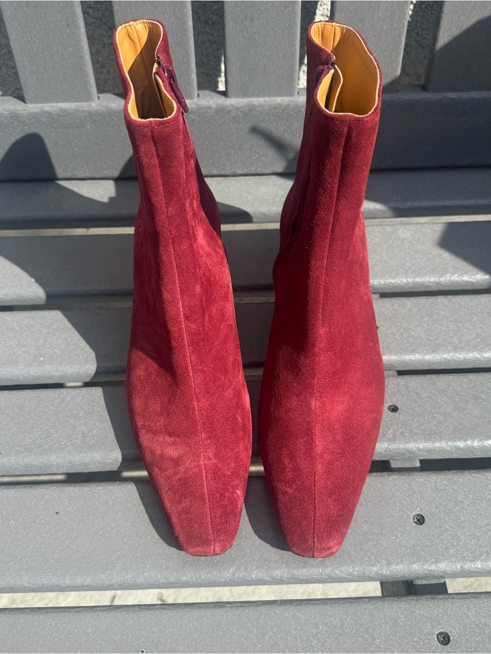 New Staud Wally 100% Suede Ankle Boots Pinot Burgundy Size EU 38 US 8 $395 - Picture 8 of 10